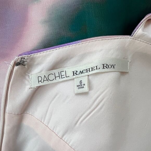 RACHEL Rachel Roy Splash Taffeta Fit & Flare Dress Size 6 - Picture 8 of 9